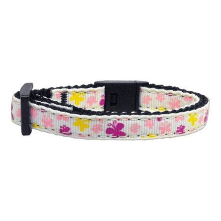 UNCONDITIONAL LOVE Butterfly Nylon Ribbon Collar White Cat Safety UN846653